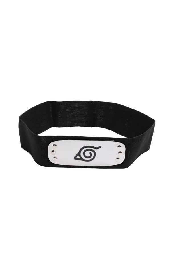 Anime Cosplay Naruto Lastikli Deri Üstü Baskılı Kafa Bandı - 1