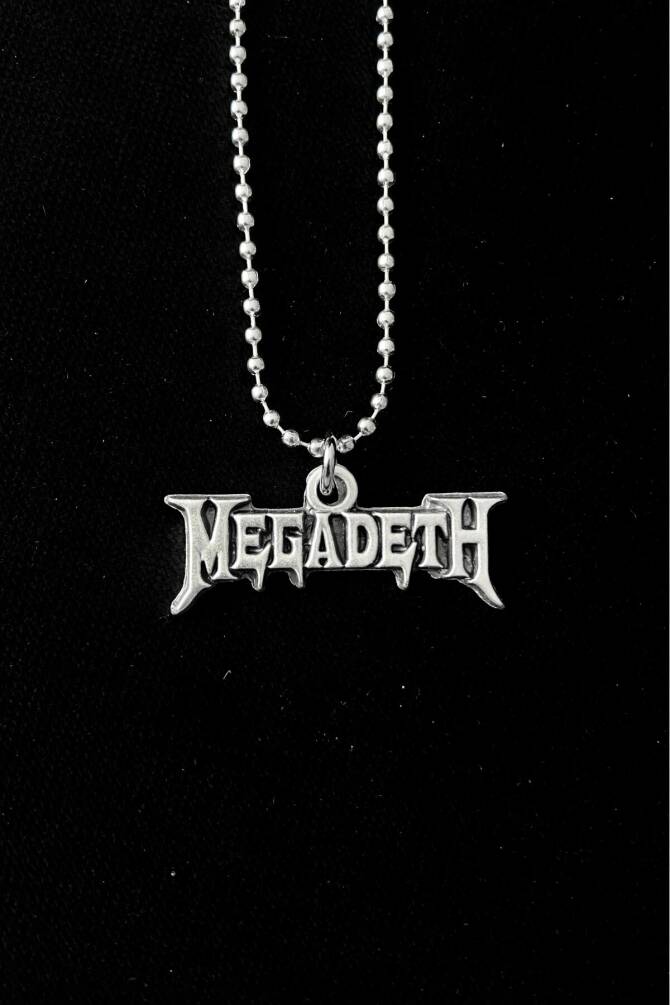 Goth Punk Megadeth Yazı Kolye - 1