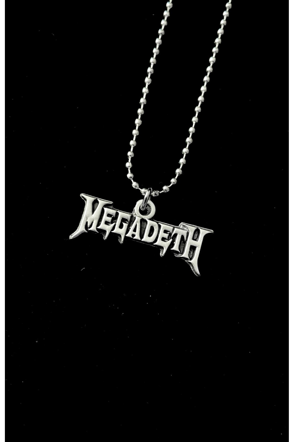 Goth Punk Megadeth Yazı Kolye - 3