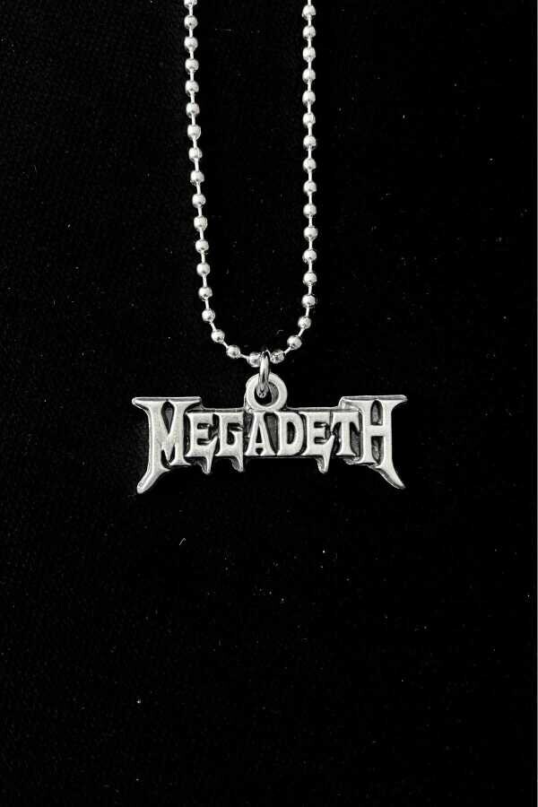 Goth Punk Megadeth Yazı Kolye - 1