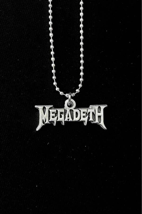 Goth Punk Megadeth Yazı Kolye - 1