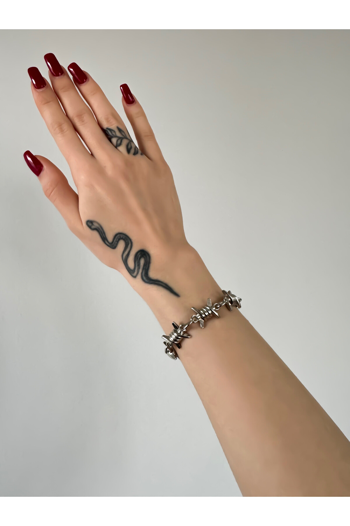 Gothic Gotik Punk Dikenli Metal Bileklik (Unisex) - 2