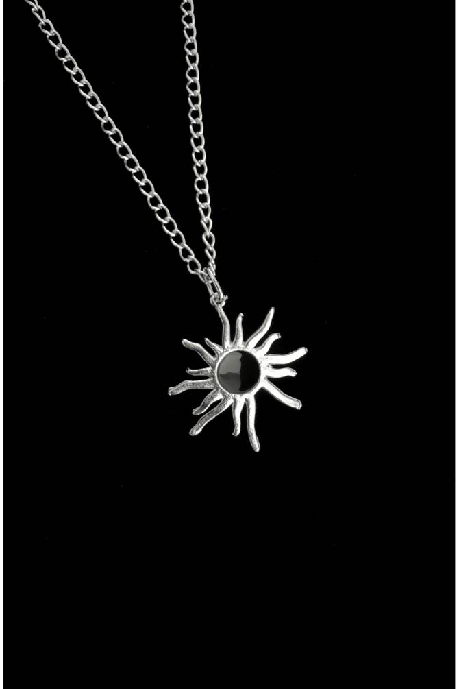 Gothic Gotik Punk Siyah Güneş Kolye - 6