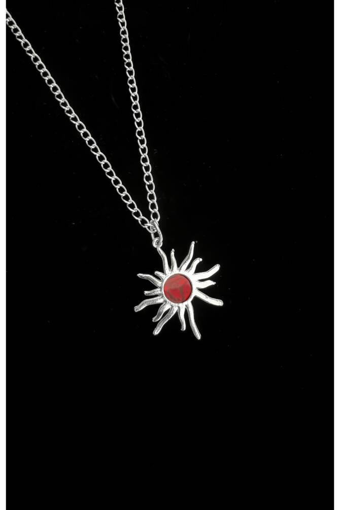 Gothic Gotik Punk Siyah Güneş Kolye - 2