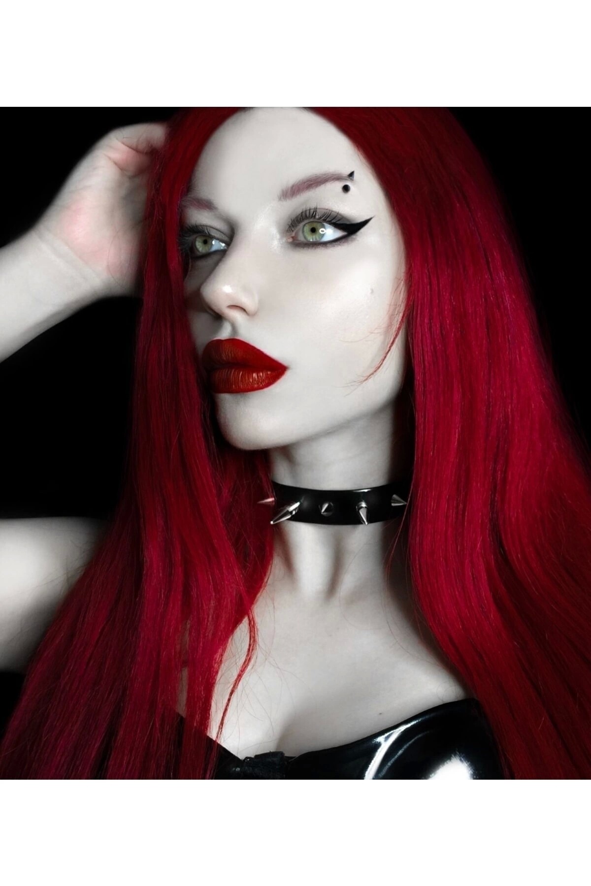 Gothic Punk Dikenli Rugan Tasma Kolye Chocker - DarkellaStore