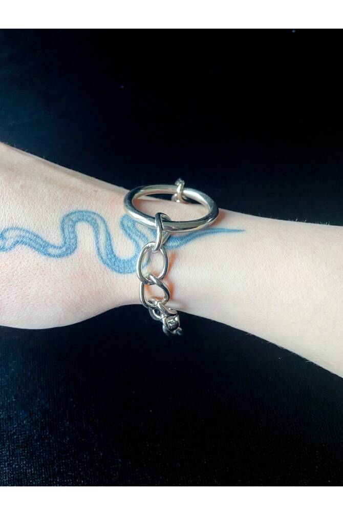 Gothic , Punk , Halkalı Zincir Bileklik - 2