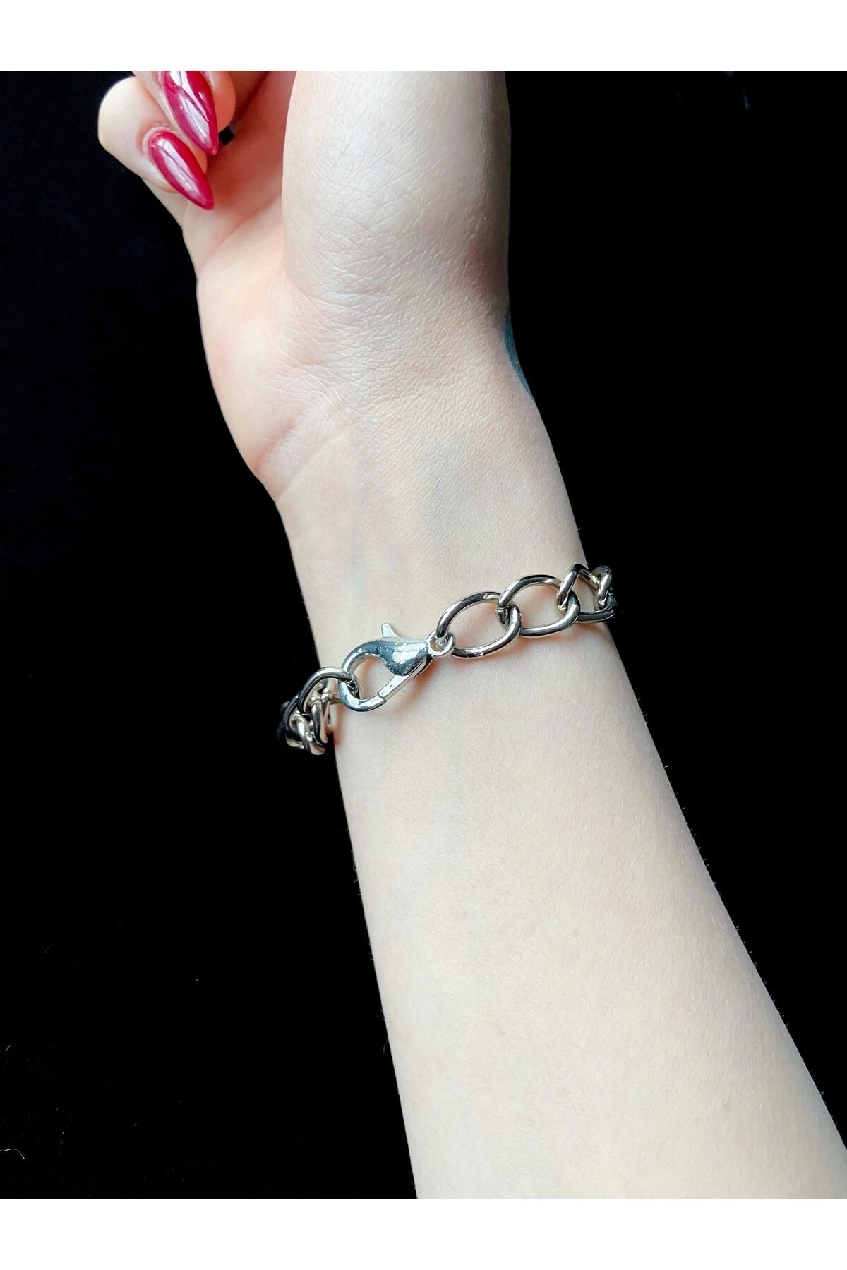 Gothic , Punk , Halkalı Zincir Bileklik - DarkellaStore