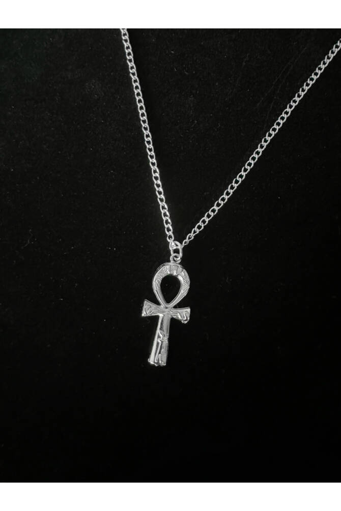 Gotik Gothic Punk Ansata Haç Metal Kolye - 3