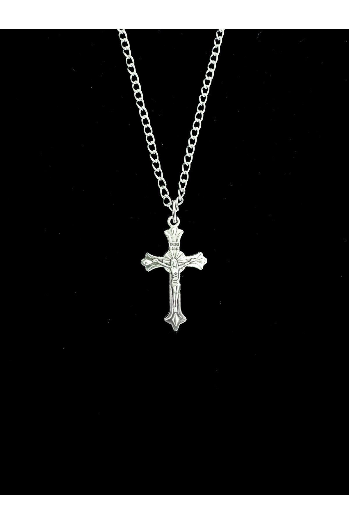 Gotik Gothic Punk İsa Haç Kolye - 2