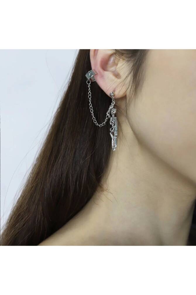 Gotik Gothic Punk Iskelet Kıkırdak Küpe - 3