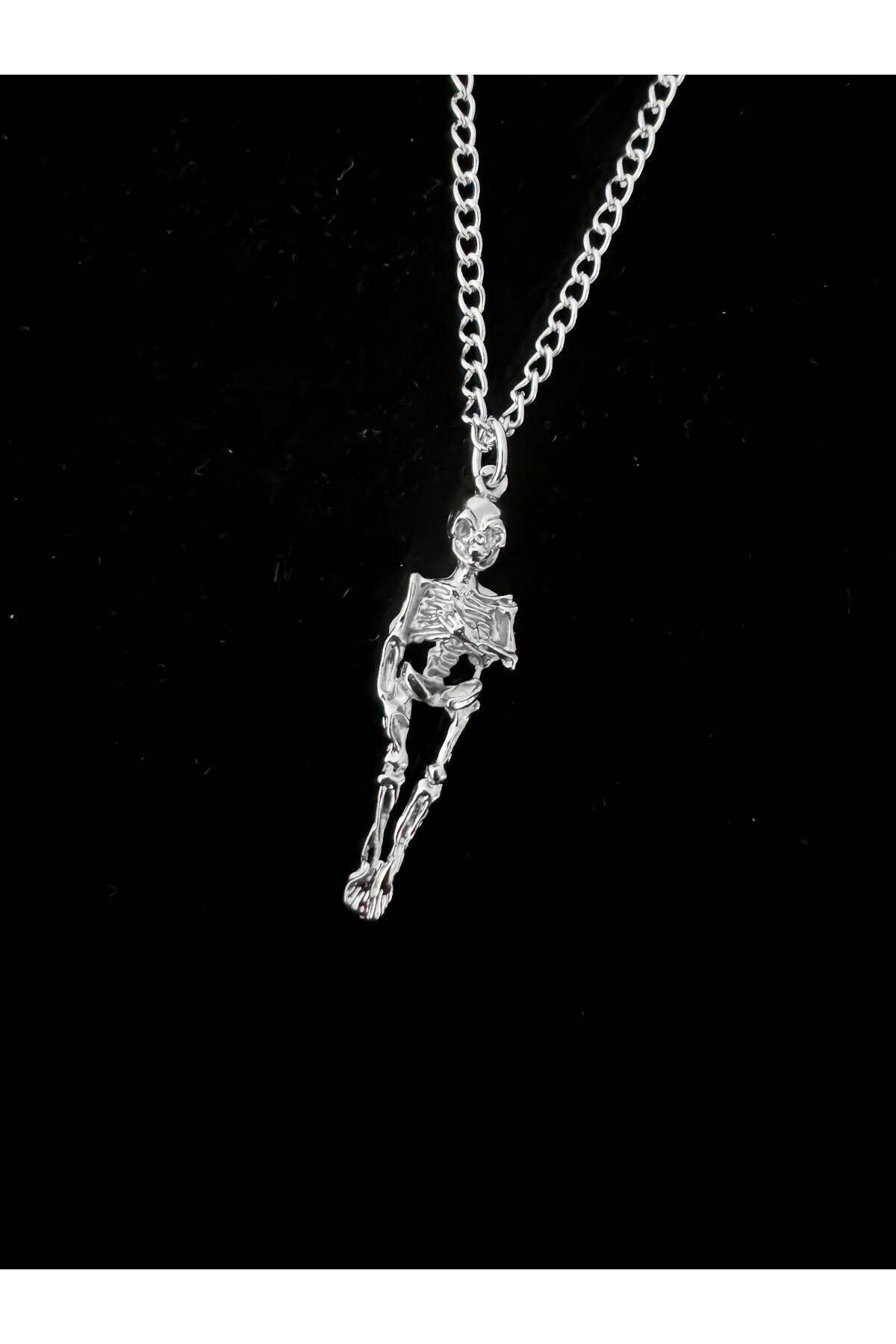 Gotik Gothic Punk Metal İskelet Kolye - 2