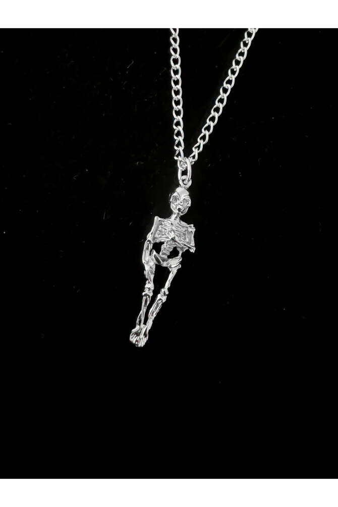 Gotik Gothic Punk Metal İskelet Kolye - 2