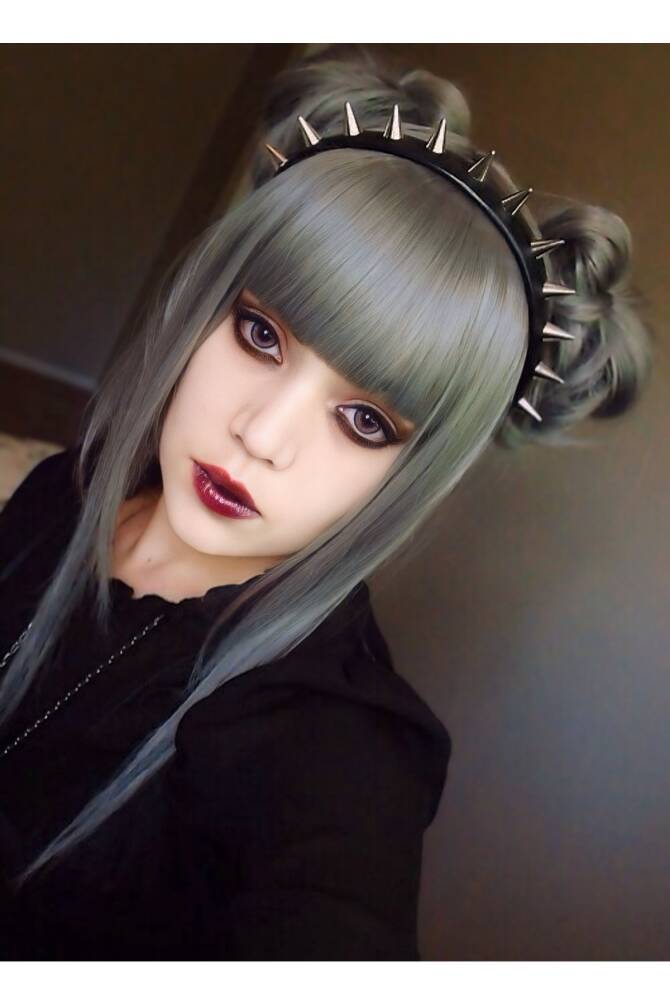 Gotik Gothic Punk Spikelı Deri Taç Çivili Taç Toka - 1