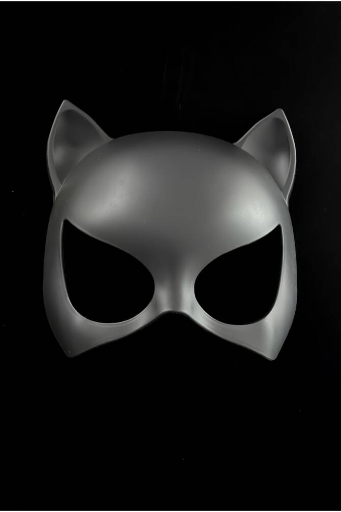 Gotik Punk Halloween Kedi Maskesi Cadılar Bayramı Maskesi Cat Mask Halloween Aksesuar Parti Maskesi - 2