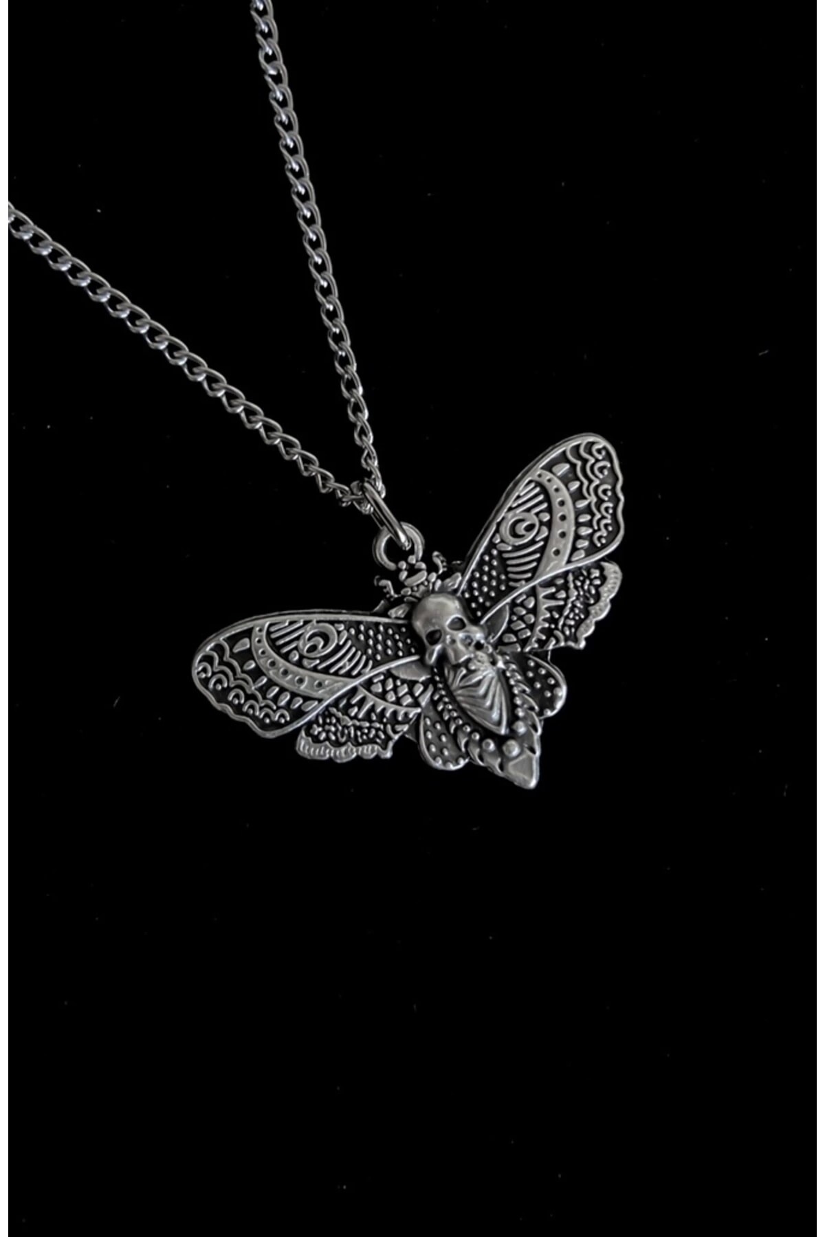 Gotik Punk Harajuku Güve Kelebek Kolye - DarkellaStore