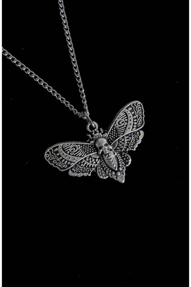 Gotik Punk Harajuku Güve Kelebek Kolye - 1
