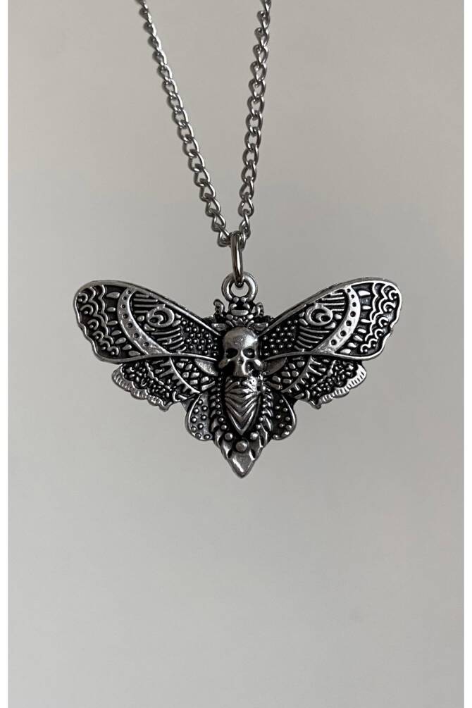 Gotik Punk Harajuku Güve Kelebek Kolye - 2