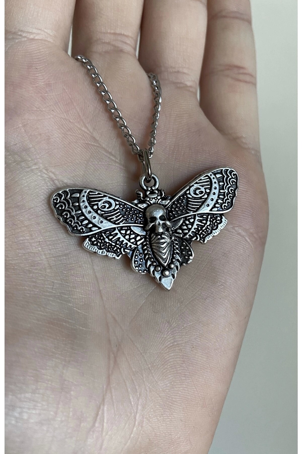 Gotik Punk Harajuku Güve Kelebek Kolye - 3