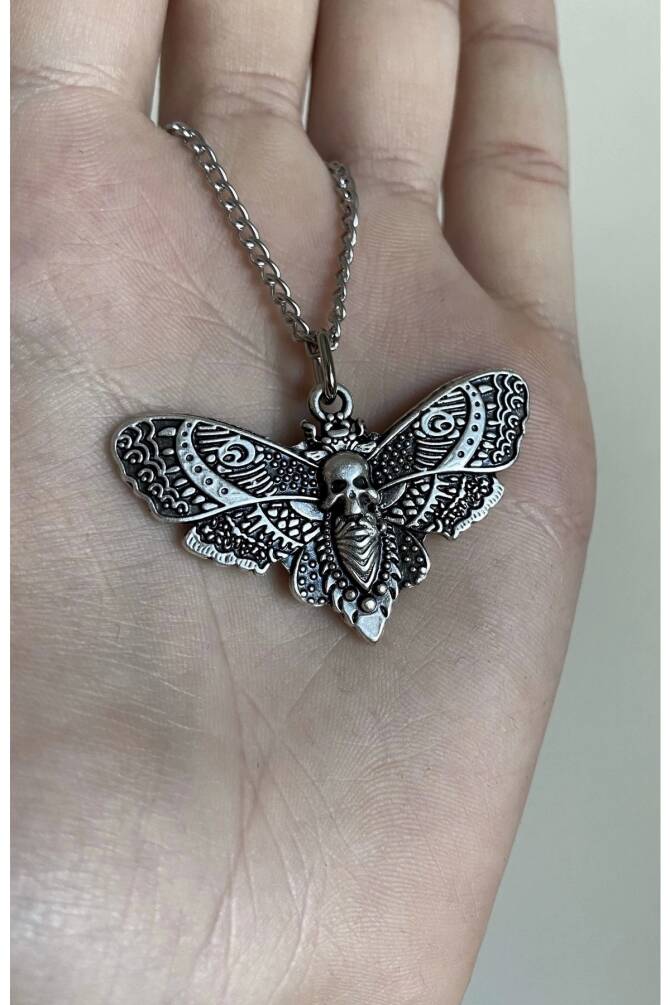 Gotik Punk Harajuku Güve Kelebek Kolye - 3