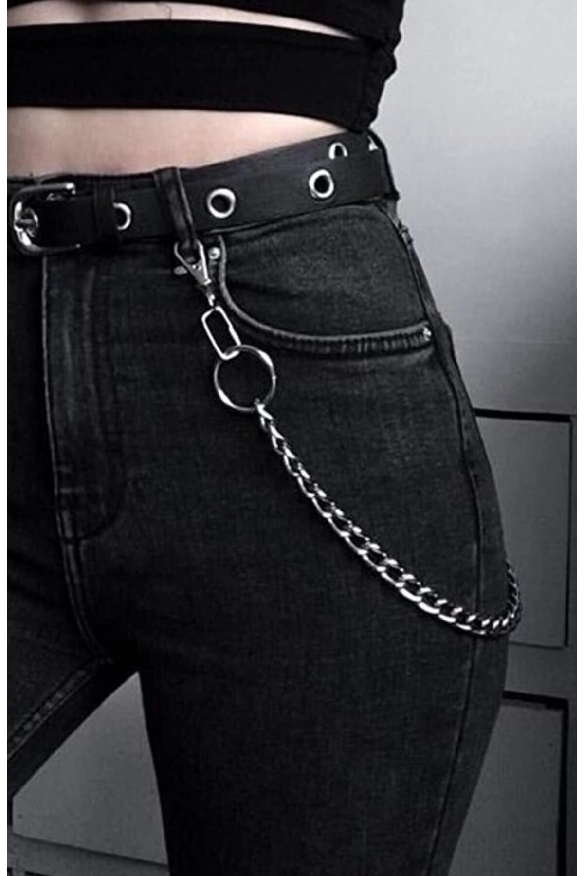 Gotik Punk Harajuku Halkalı Pantolon Zinciri - 2