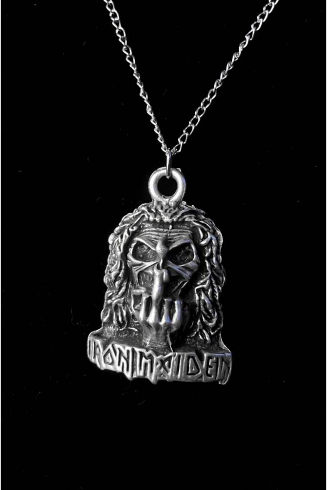 Gotik Punk Iron Maiden Metal Kolye , Metal Grup Kolyesi - 1