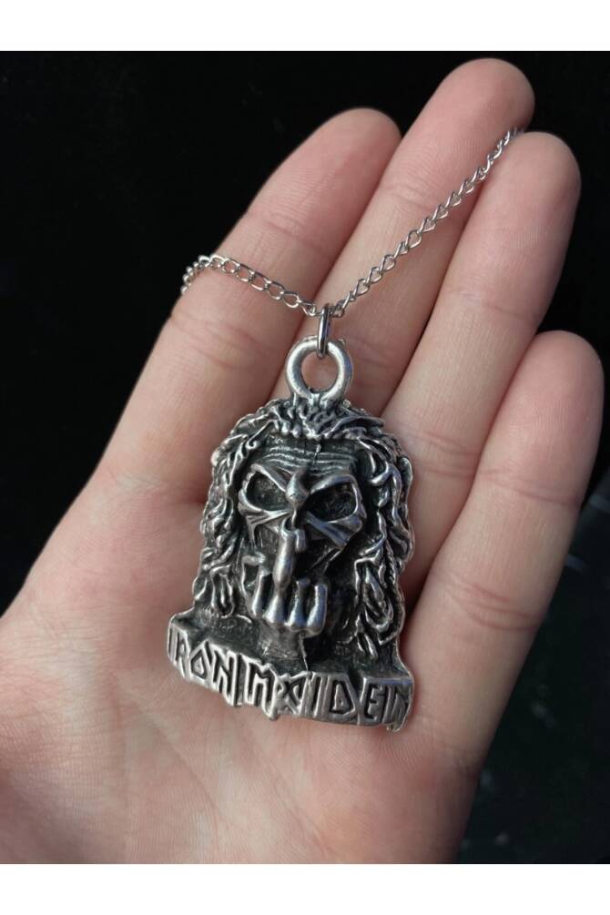 Gotik Punk Iron Maiden Metal Kolye , Metal Grup Kolyesi - 2