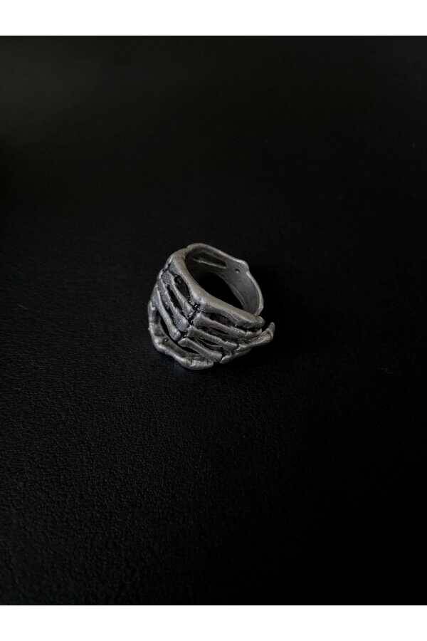 Gotik Punk Iskelet El Ayarlanabilir Yüzük (unisex) - 2