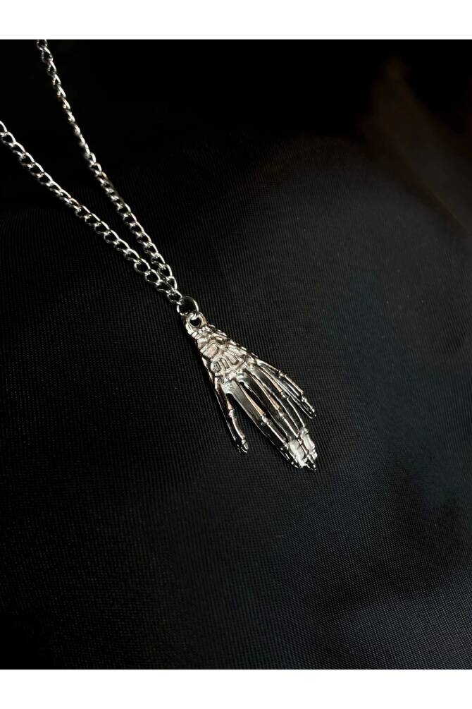 Gotik Punk Iskelet Eli Kolye - 1