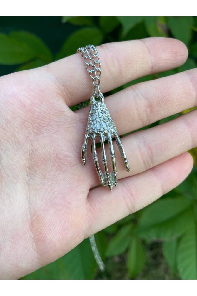 Gotik Punk Iskelet Eli Kolye - 3