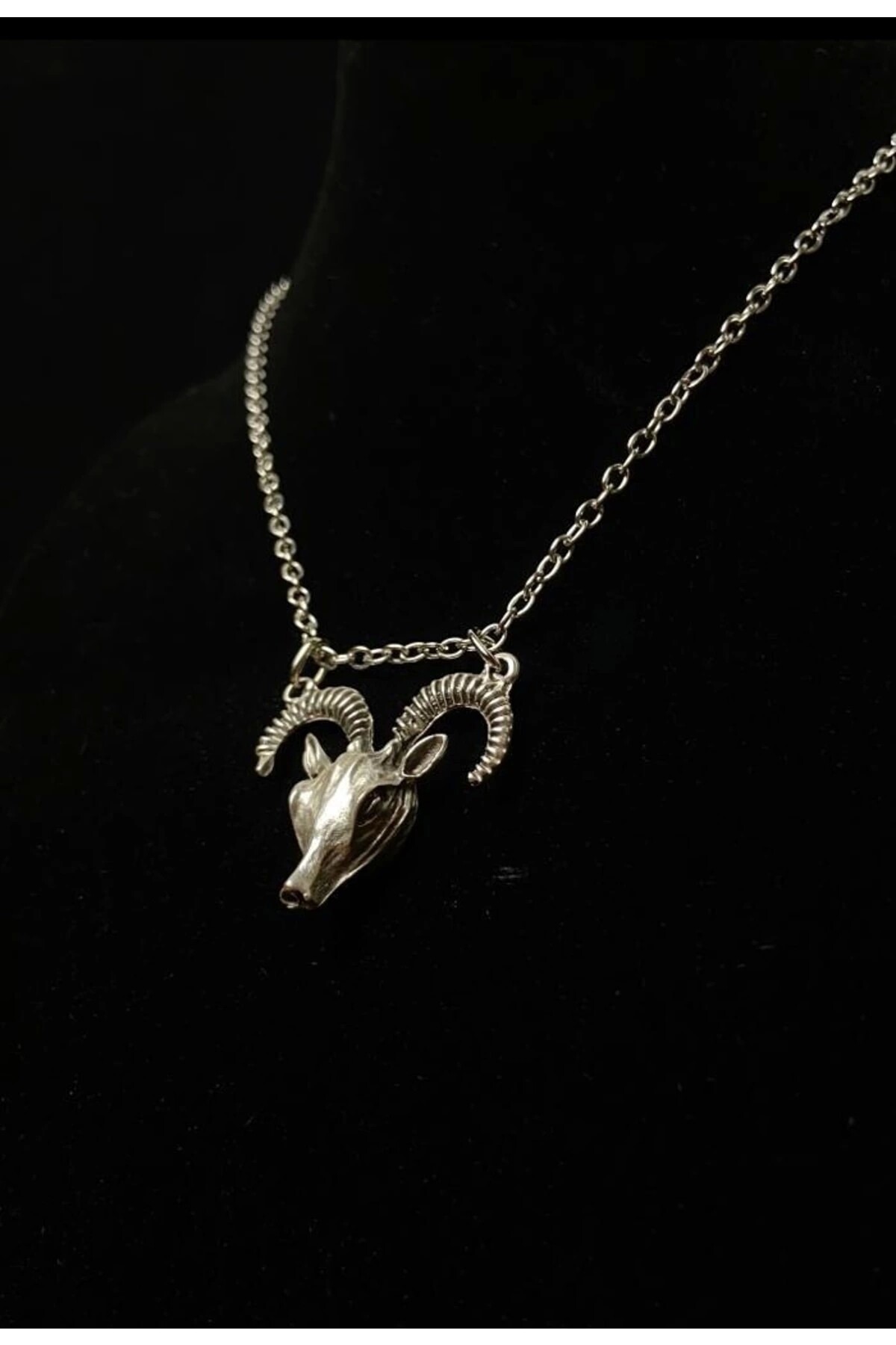 Gotik Punk Keçi Kafası Kolye - DarkellaStore