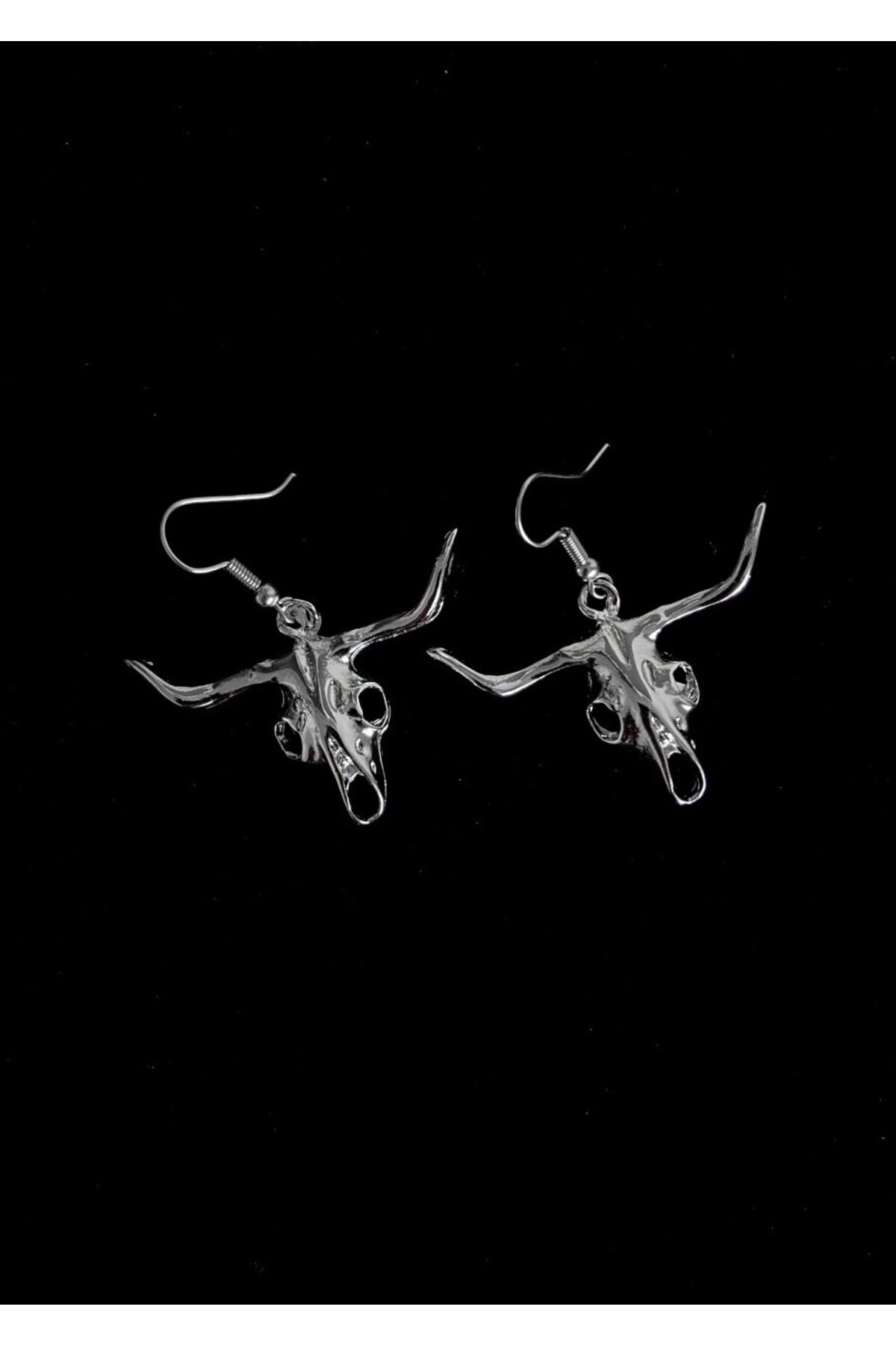 Gotik Punk Keçi Kafası Küpe - DarkellaStore