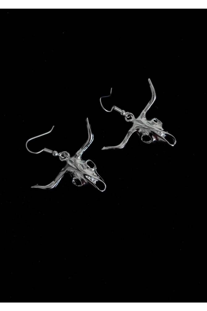 Gotik Punk Keçi Kafası Küpe - 2