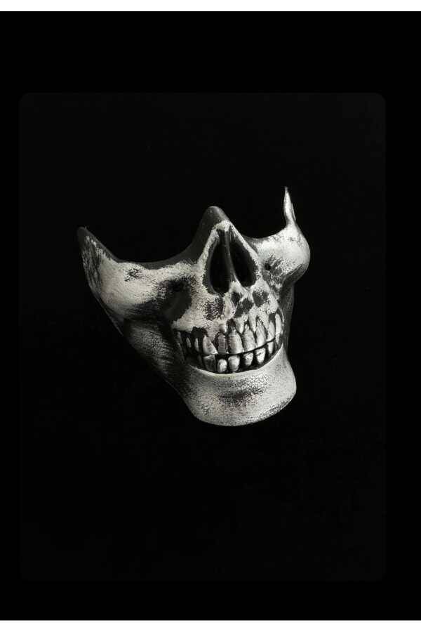 Gotik Punk Kuru Kafa Parti Maskesi, Halloween Maskesi, Cadılar Bayramı Maskesi, Kuru Kafa Maske (UNI - 2