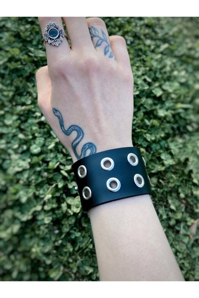 Gotik , Punk , Kuşgözlü Çift Sıralı Bileklik - 6
