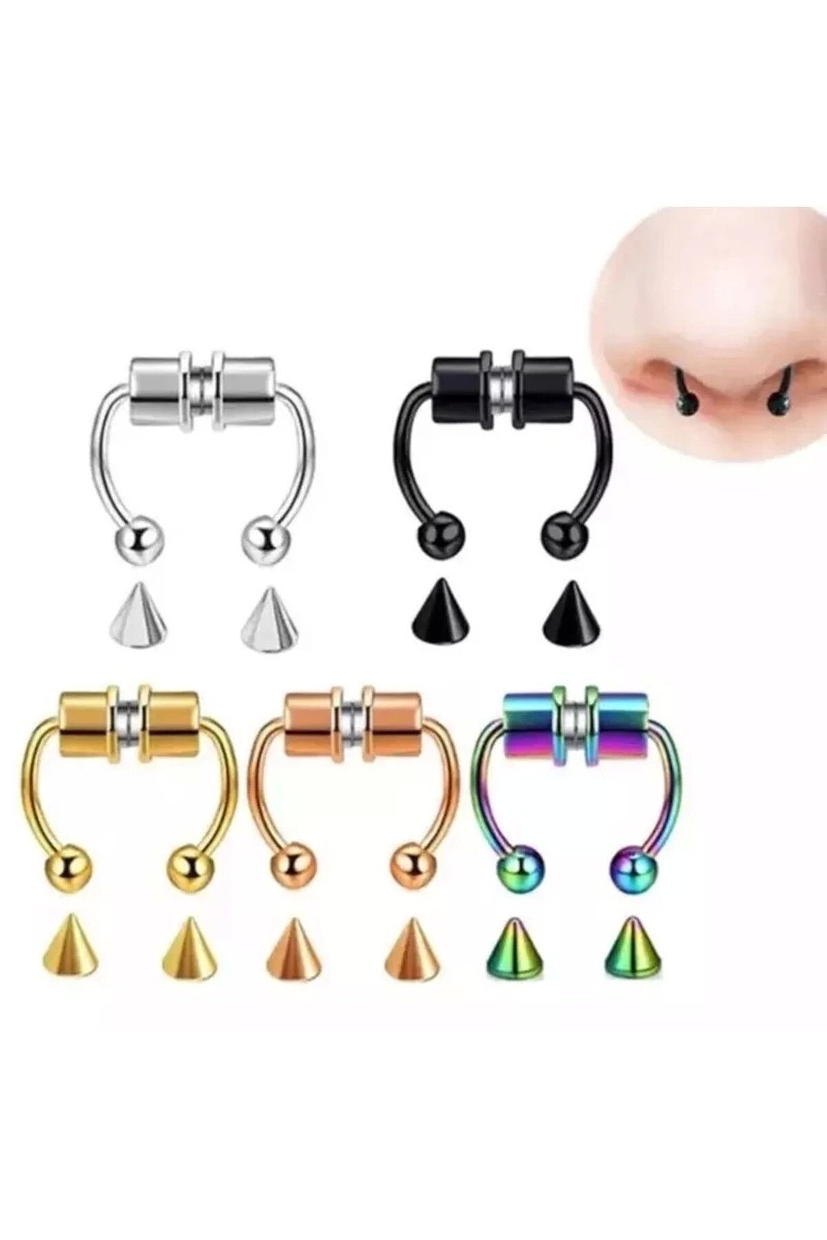 Gotik Punk Mıknatıslı Spikelı Hızma - 16