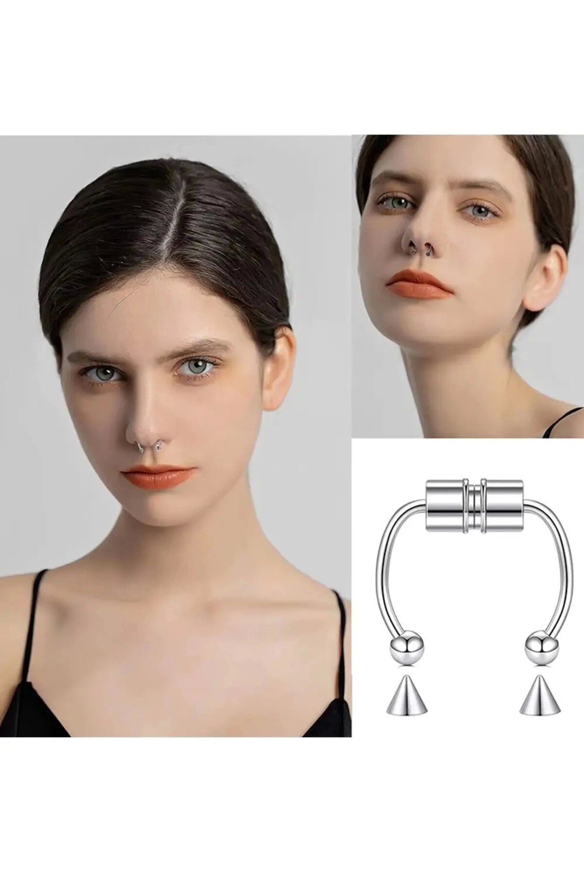 Gotik Punk Mıknatıslı Spikelı Hızma - 8