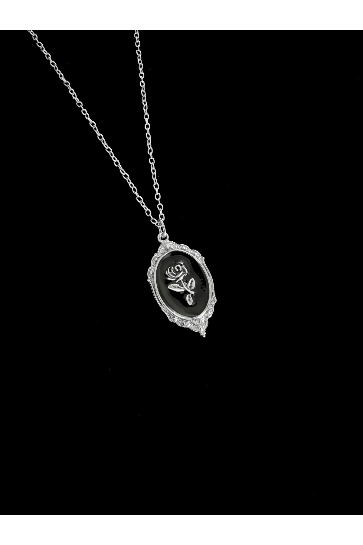 Gotik Punk Victorian Gül Desenli Pinterest Metal Tablo Kolye - 2