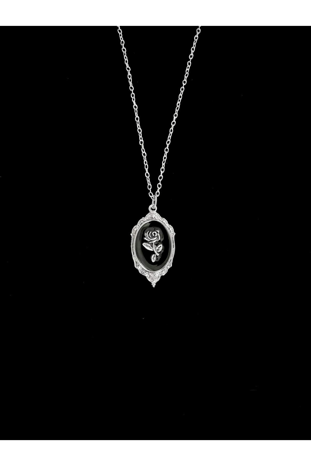 Gotik Punk Victorian Gül Desenli Pinterest Metal Tablo Kolye - 3