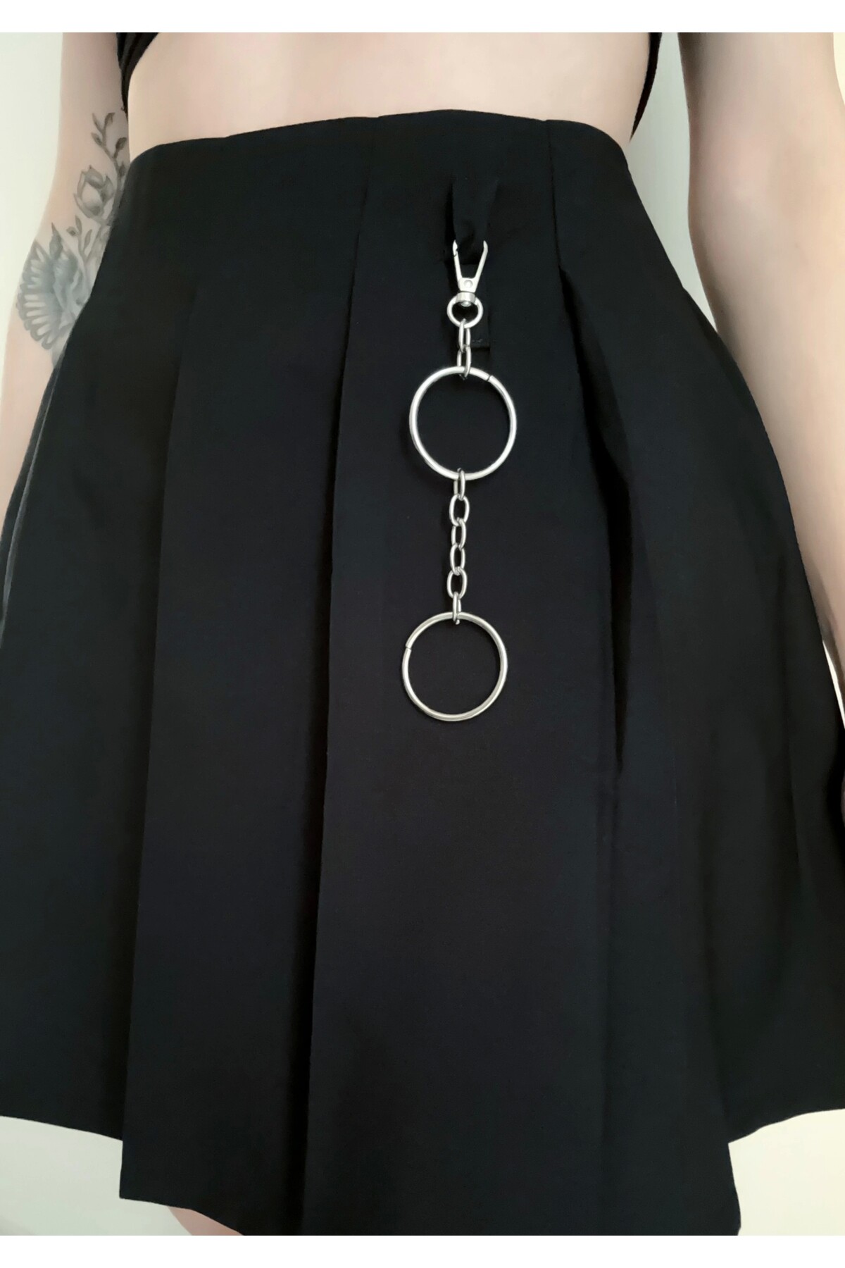 Gotik Punk Y2K Halkalı Metal Etek Pantolon Aksesuarı Pantolon Zinciri - DarkellaStore