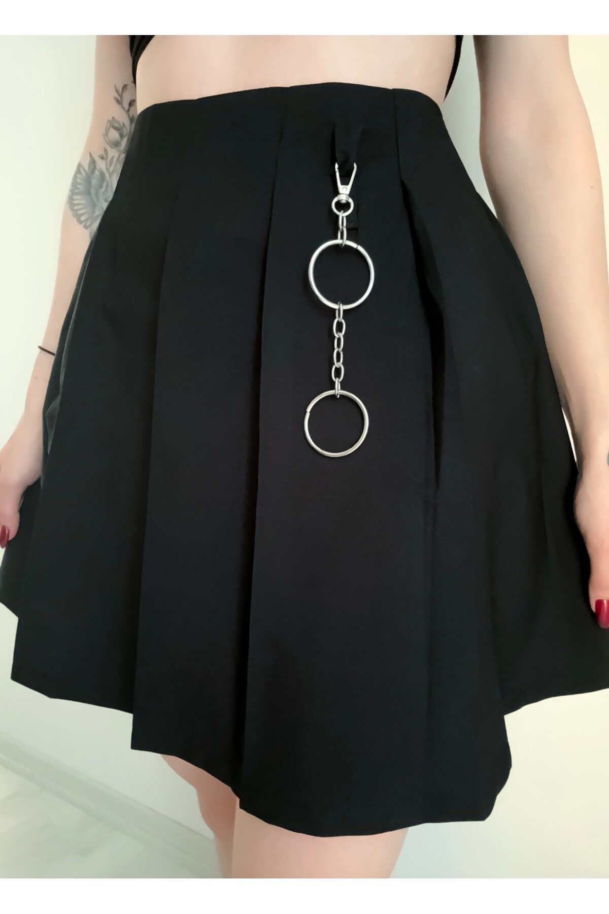 Gotik Punk Y2K Halkalı Metal Etek Pantolon Aksesuarı Pantolon Zinciri - 3