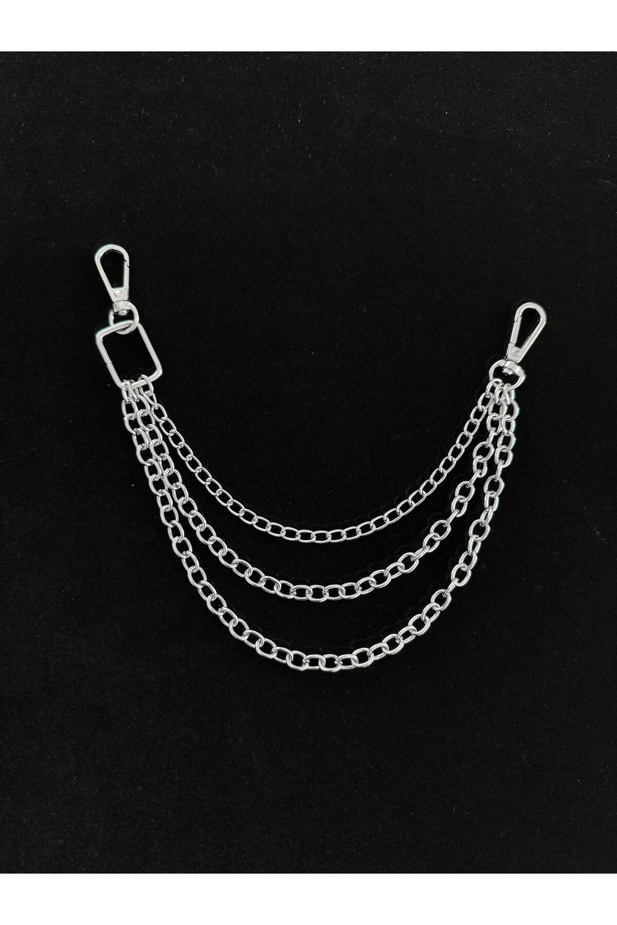 Gotik Punk Y2K Kare Halka Detay Etek Zinciri Pantolon Zinciri Etek Pantolon Aksesuarı - 2