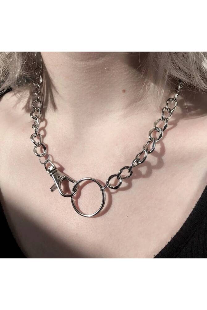Gotik , Punk , Zincirli Halkalı Boyunluk , Zincir Chocker - 1