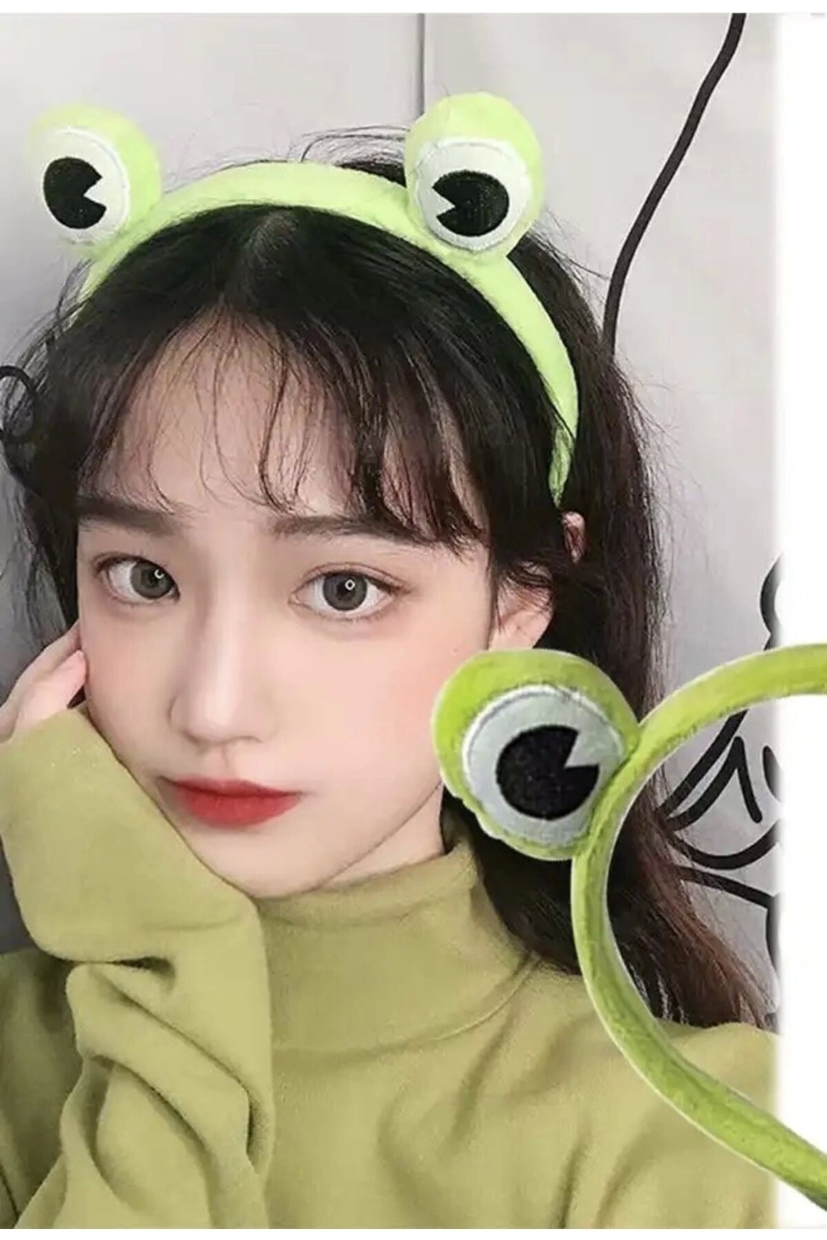 Harajuku Lolita Kpop Kurbağa Gözü Taç Toka Kurbağa Taç - DarkellaStore