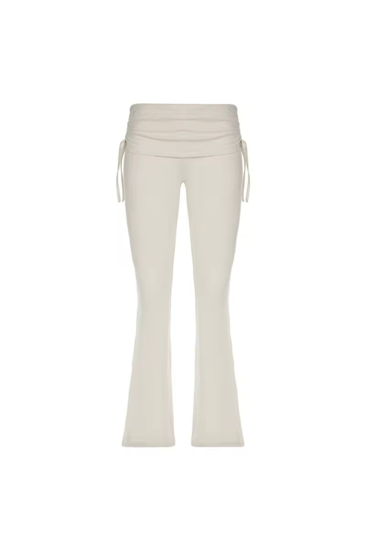 Harajuku Lolita Krem Slim Fit İspanyol Paça Eşofman - 9