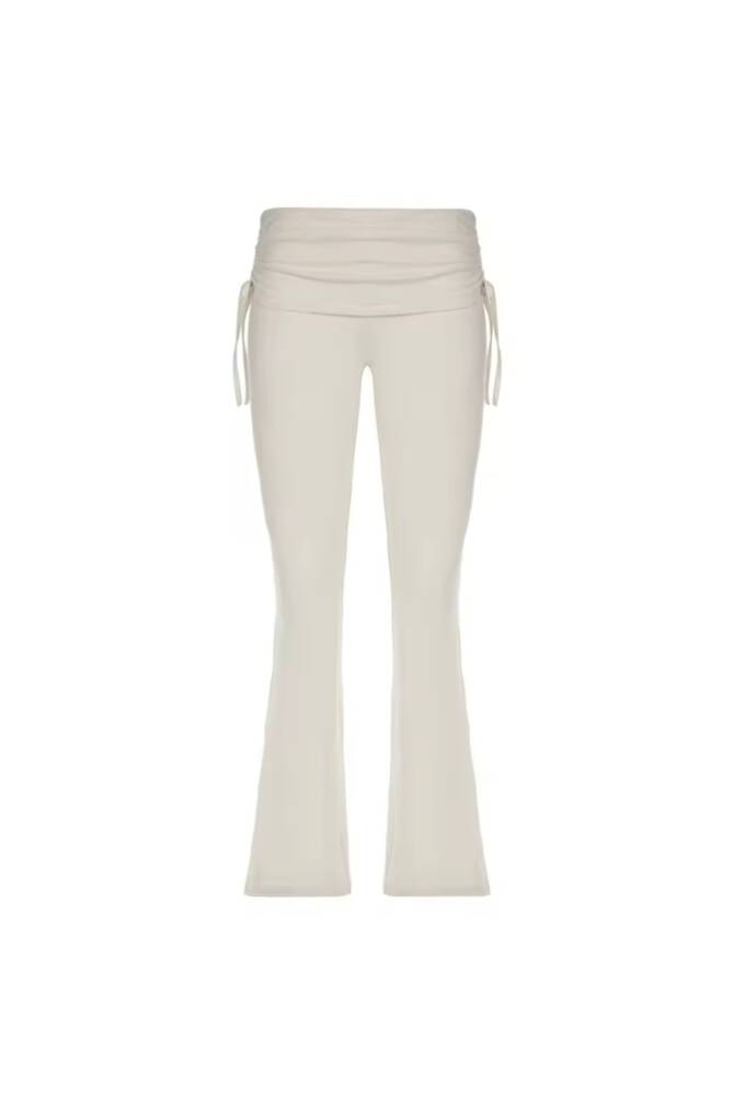 Harajuku Lolita Krem Slim Fit İspanyol Paça Eşofman - 4