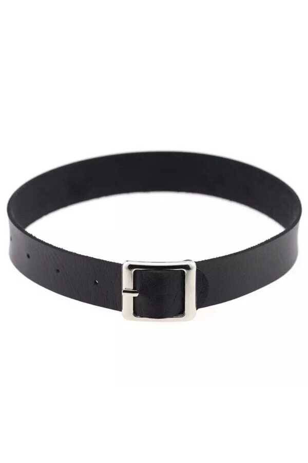 Kemer Tokalı Deri Choker Boyunluk - 1