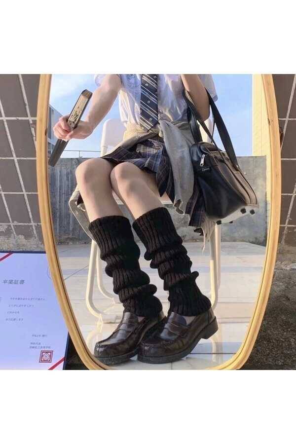 Lolita Harajuku Kışlık Kalın Bol Tozluk - 2