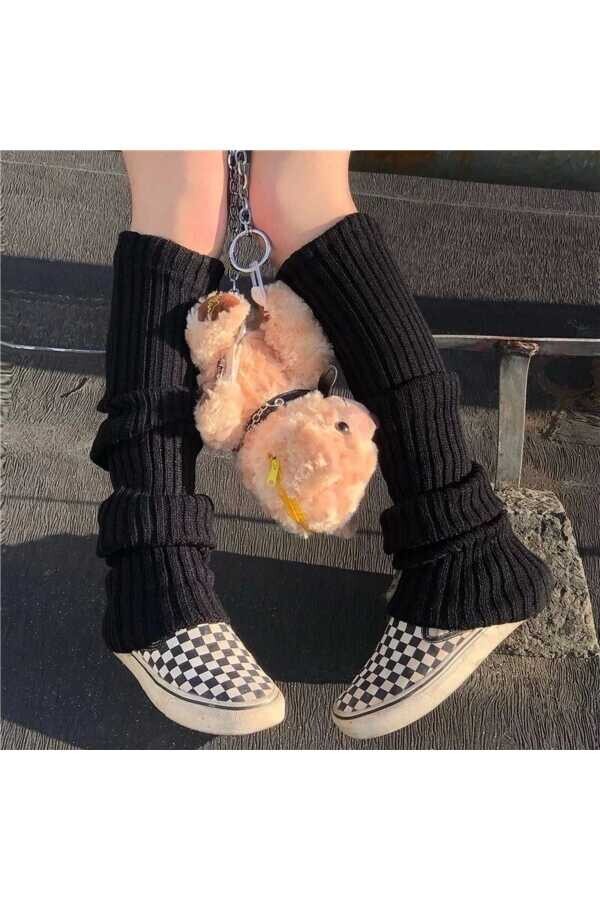 Lolita Harajuku Kışlık Kalın Bol Tozluk - 1