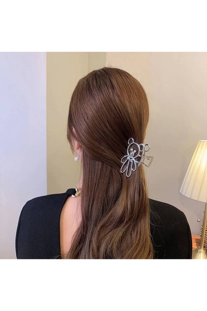 Lolita , Harajuku , Metal Ayıcık Mandal Toka , Bear Toka , Silver Toka - 2