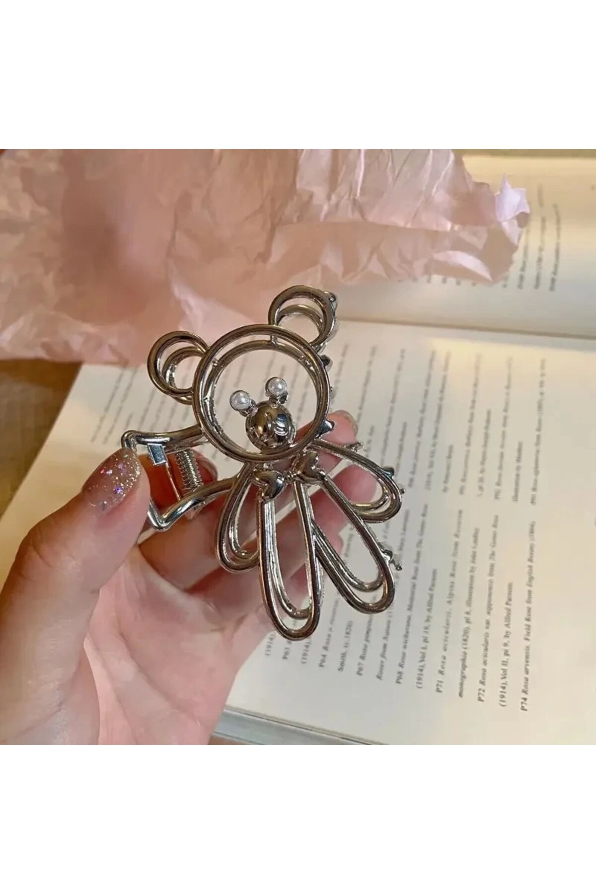 Lolita , Harajuku , Metal Ayıcık Mandal Toka , Bear Toka , Silver Toka - 3